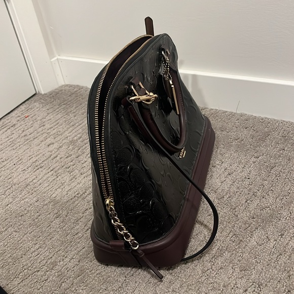 Black and wine coach bag - Picture 4 of 4